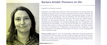 Event-Image for 'Barbara Schibli: Flimmern im Ohr'