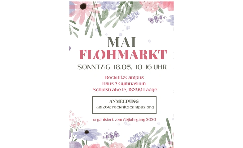 Mai-Flohmarkt Laage des Abijahrgangs 26