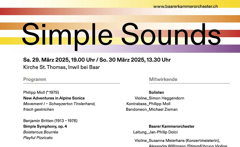 Event-Image for 'Baarer Kammerorchester - Simple Sounds'