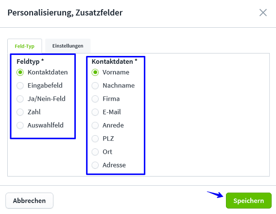 Create Ticket Personalisierung II