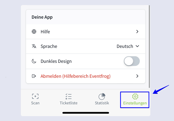 Entry App 3 0 Einstellungen 1