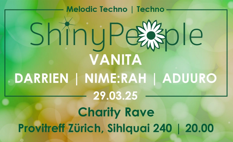 ShinyPeople Charity Rave w/VANITA Provitreff, Sihlquai 240, 8005 Zurich Billets