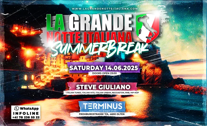 La Grande Notte Italiana Terminus Club, Froburgstrasse 7, 4600 Olten Tickets