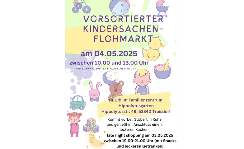 Vorsortierter Kindersachenflohmarkt