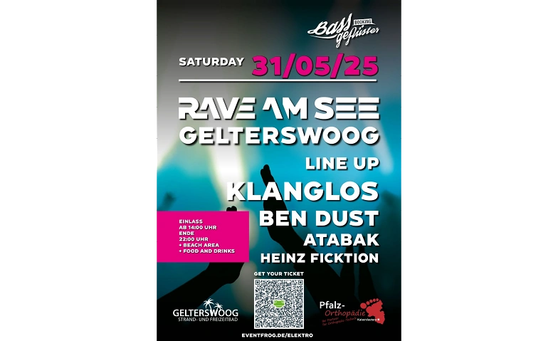 Rave am See Gelterswoog Elektro Event KLANGLOS, BEN DUST