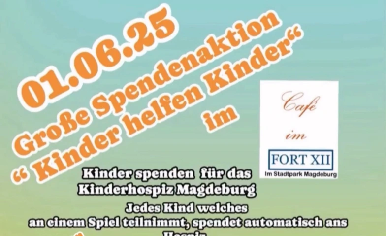 Spendenaktion Kinder helfen Kinder im Cafe im FortXII