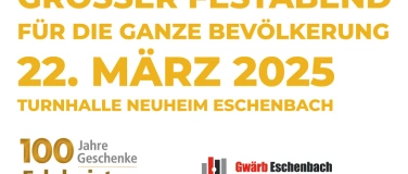 Event-Image for 'Festabend 100 Jahre Gwärb Eschenbach'