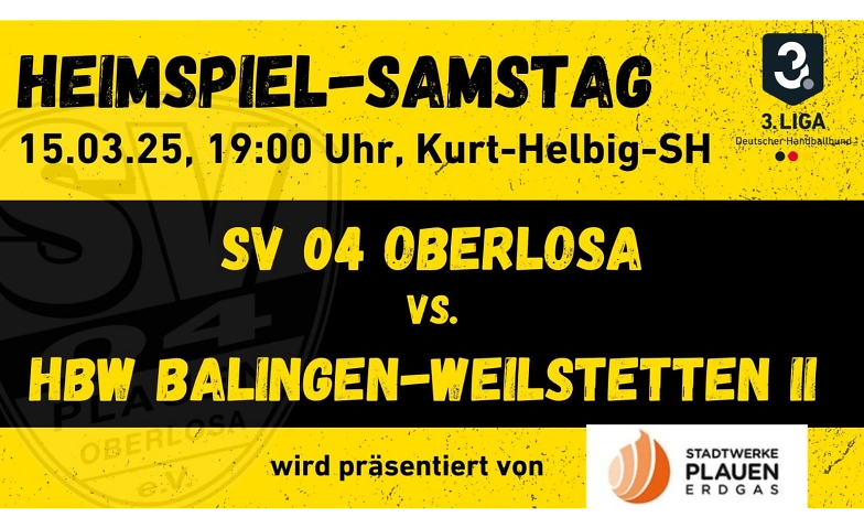 Heimspiel SV 04 Plauen-Oberlosa vs. HBW Balingen-Weilst. II